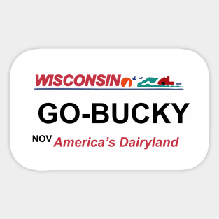 wisconsin license plate Sticker